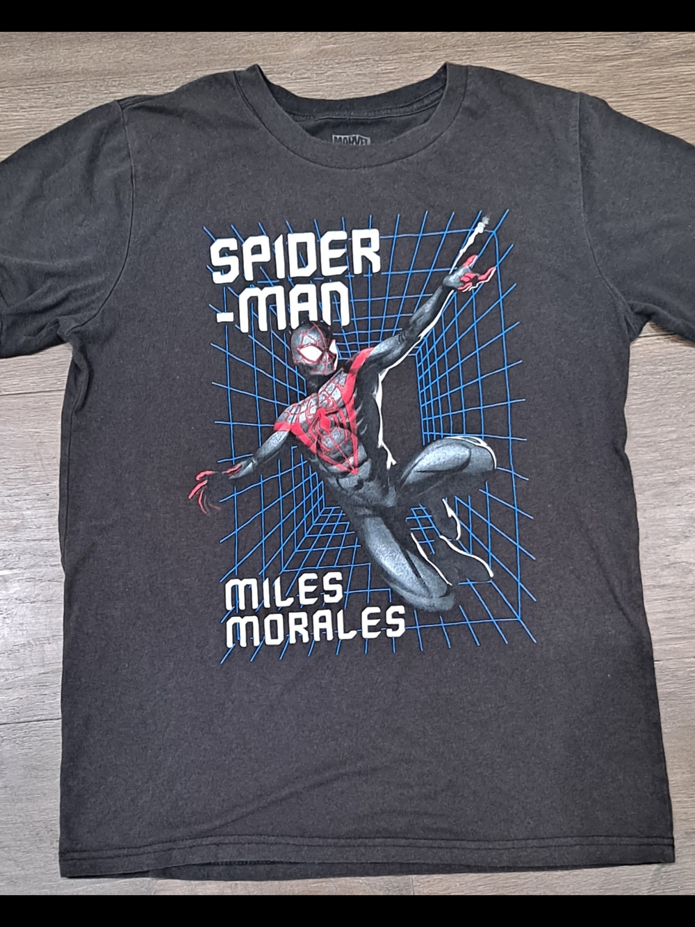 Marvel Black Miles Morales Spider-Man Graphic Tee XL